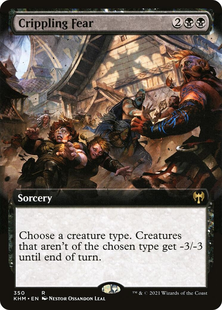 Crippling Fear (Extended Art) (350) [KHM] - MTG Single