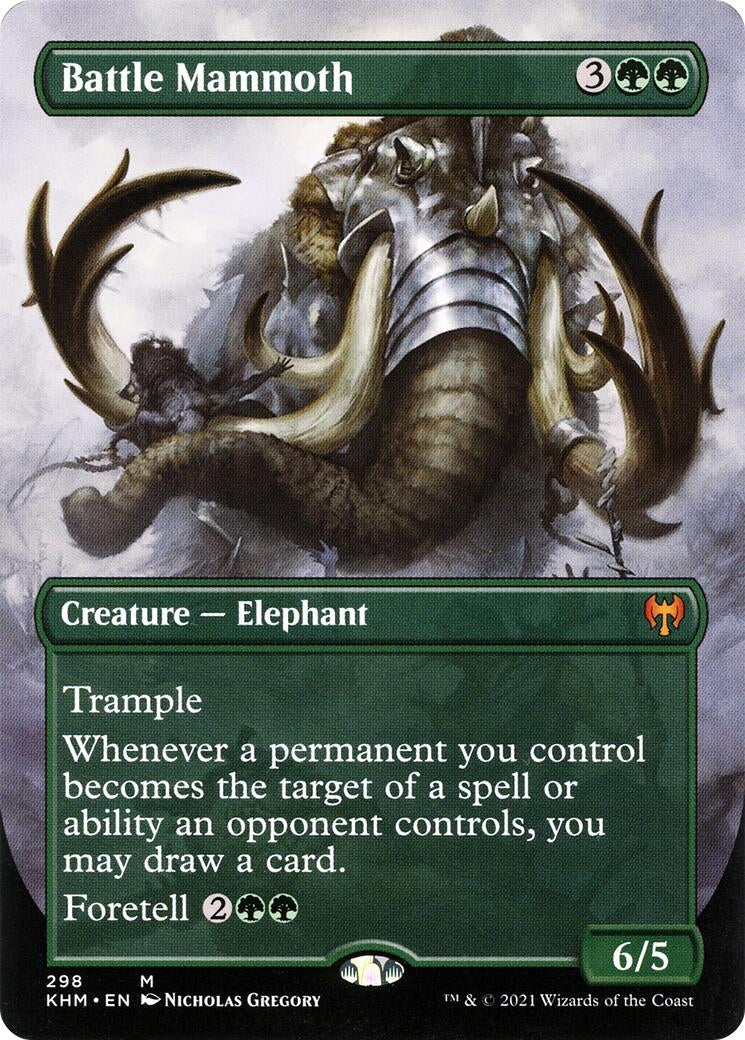 Battle Mammoth (Borderless) (298) [KHM] - MTG Single