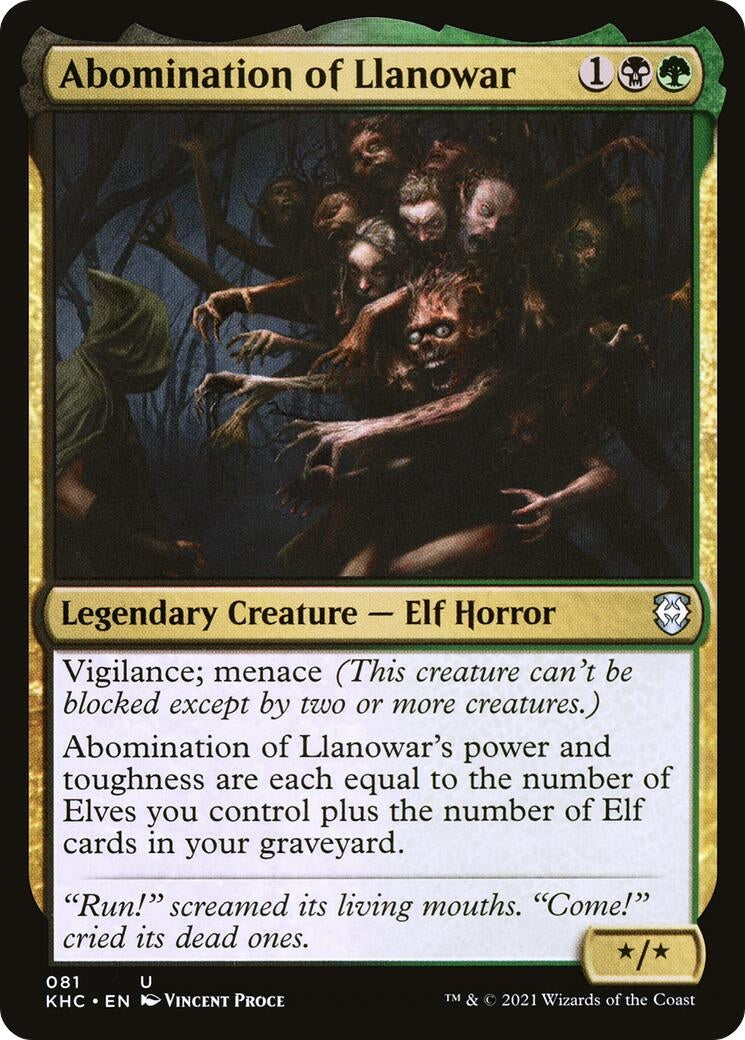 Abomination of Llanowar (81) [KHC] - MTG Single