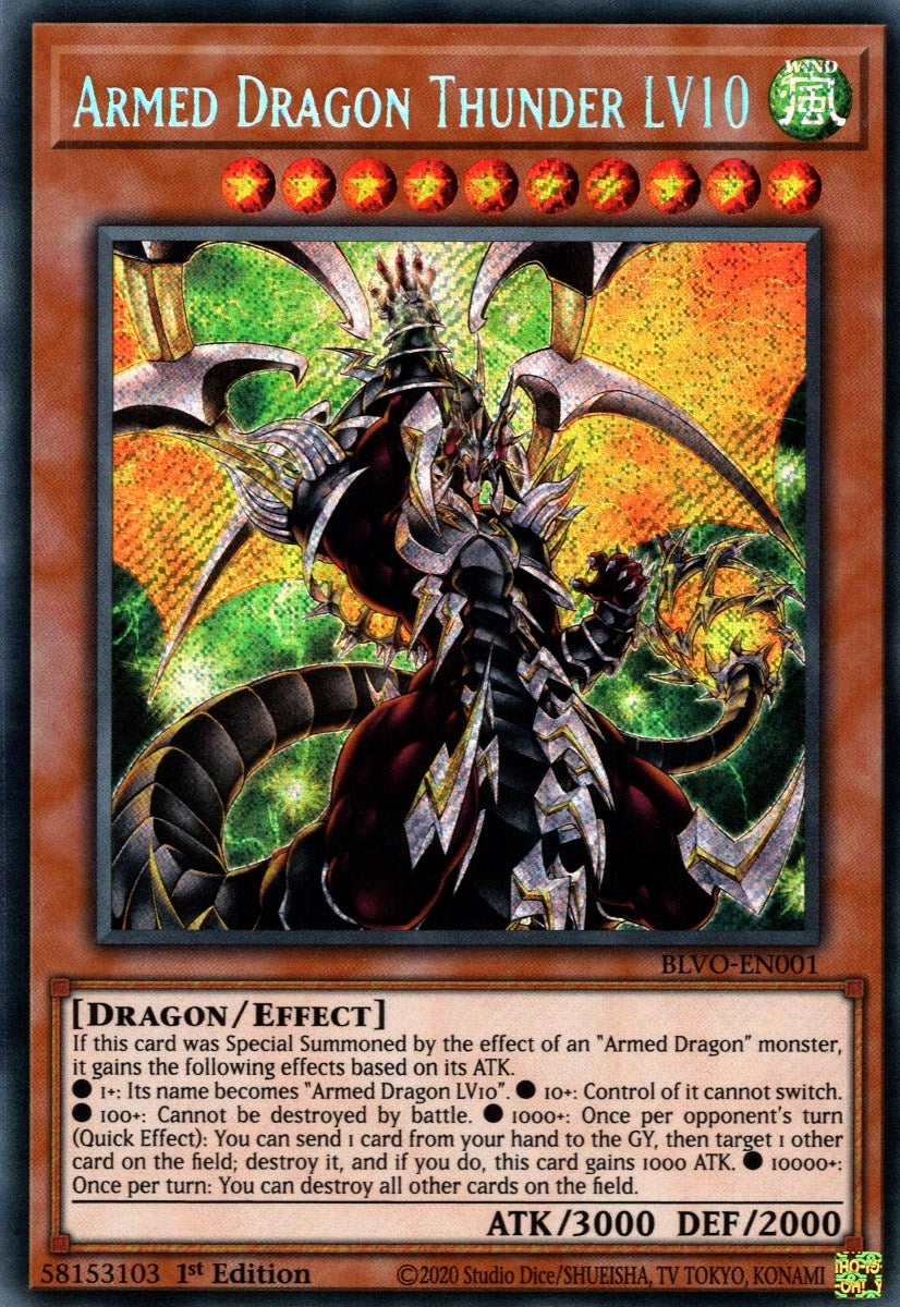 Armed Dragon Thunder LV10 (1) (BLVO) - YuGiOh Single