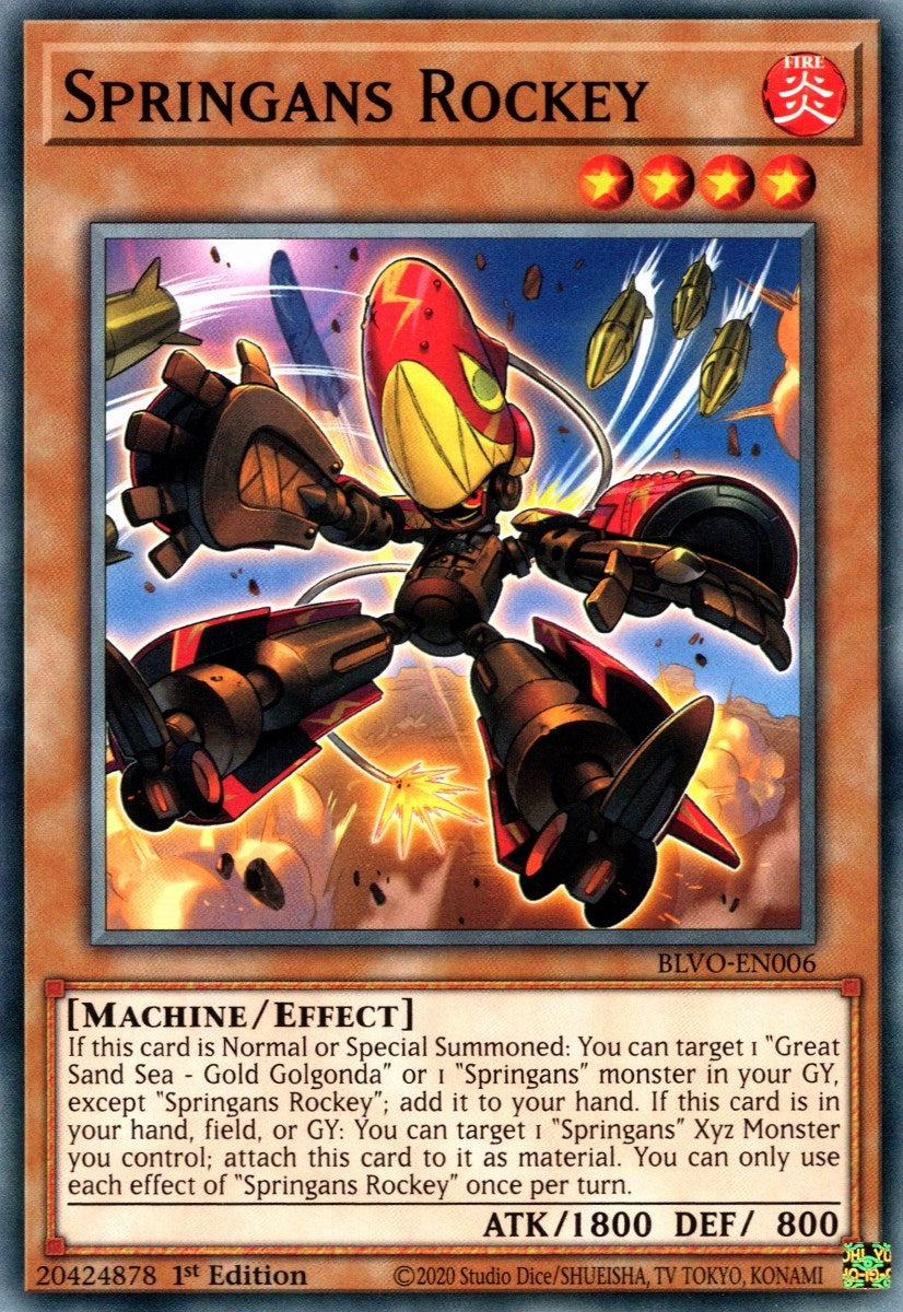 Springans Rockey (6) (BLVO) - YuGiOh Single