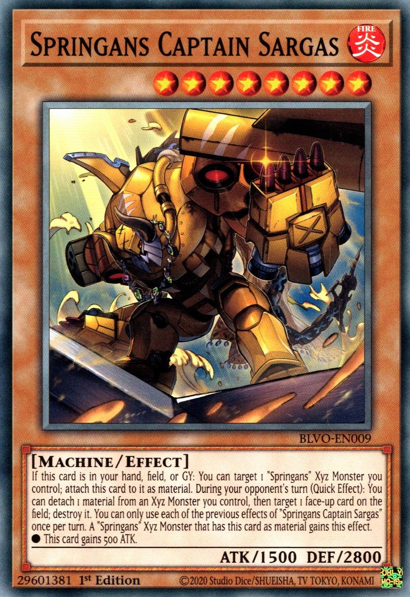 Springans Captain Sargas (9) (BLVO) - YuGiOh Single