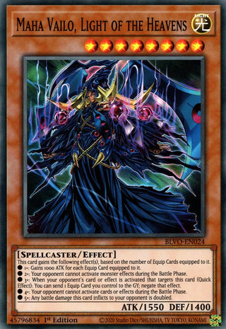 Maha Vailo Light of the Heavens (24) (BLVO) - YuGiOh Single