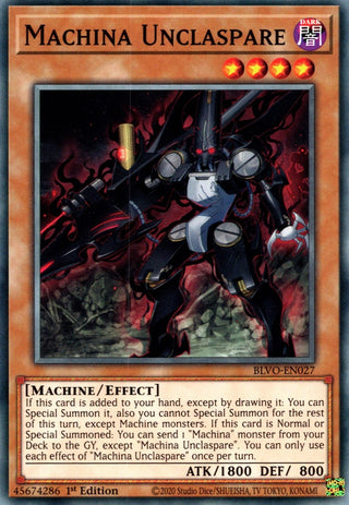 Machina Unclaspare (27) (BLVO) - YuGiOh Single