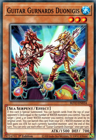 Guitar Gurnards Duonigis (34) (BLVO) - YuGiOh Single