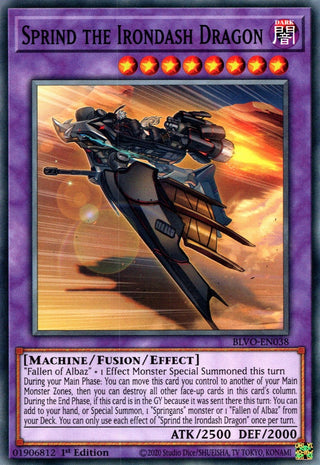 Sprind the Irondash Dragon (38) (BLVO) - YuGiOh Single