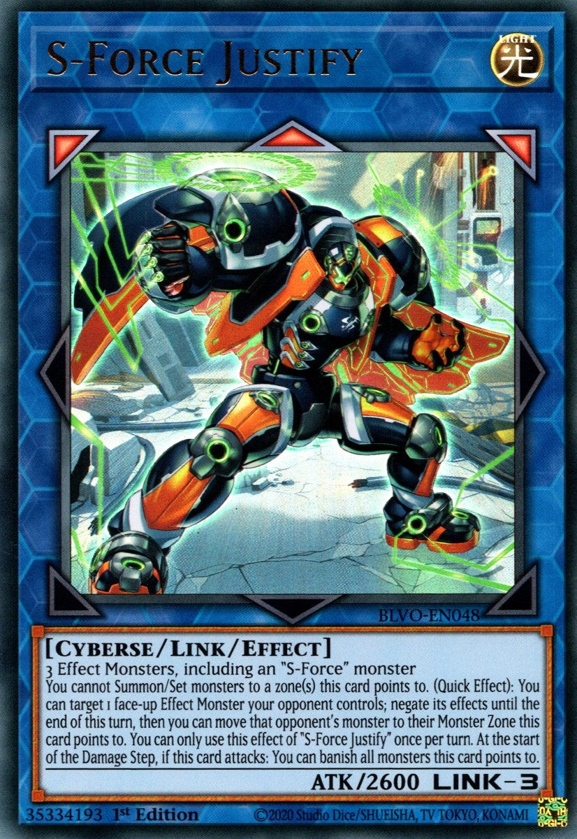 S-Force Justify (48) (BLVO) - YuGiOh Single
