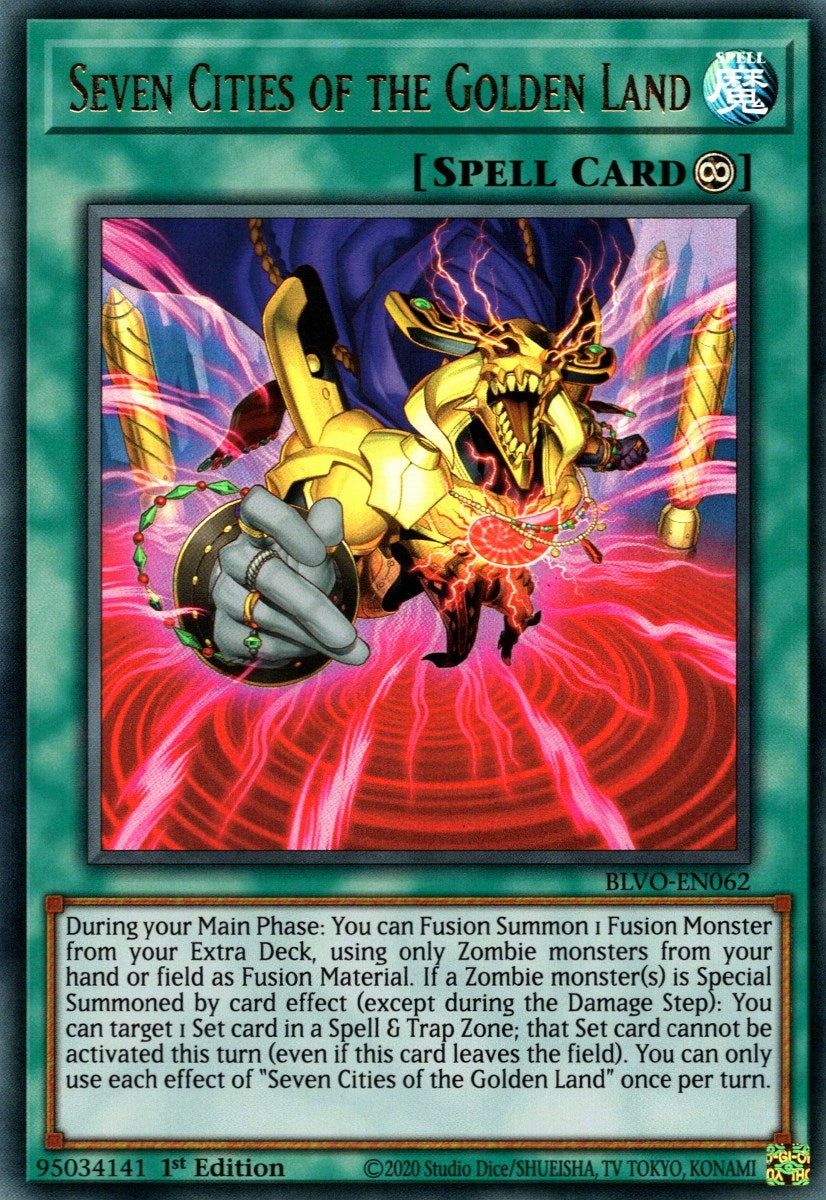 Seven Cities of the Golden Land (62) (BLVO) - YuGiOh Single