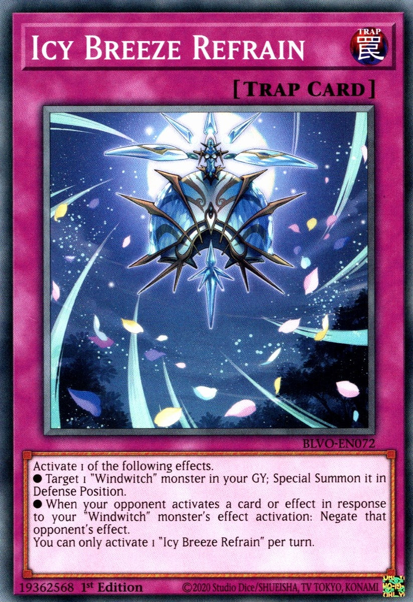Icy Breeze Refrain (72) (BLVO) - YuGiOh Single