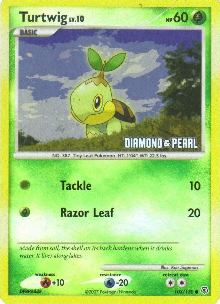 Image for Turtwig - 103/130 [Diamond & Pearl] (103/130) (Burger King Promos) - Pokemon