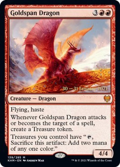 Goldspan Dragon (139) [PRE] - MTG Single