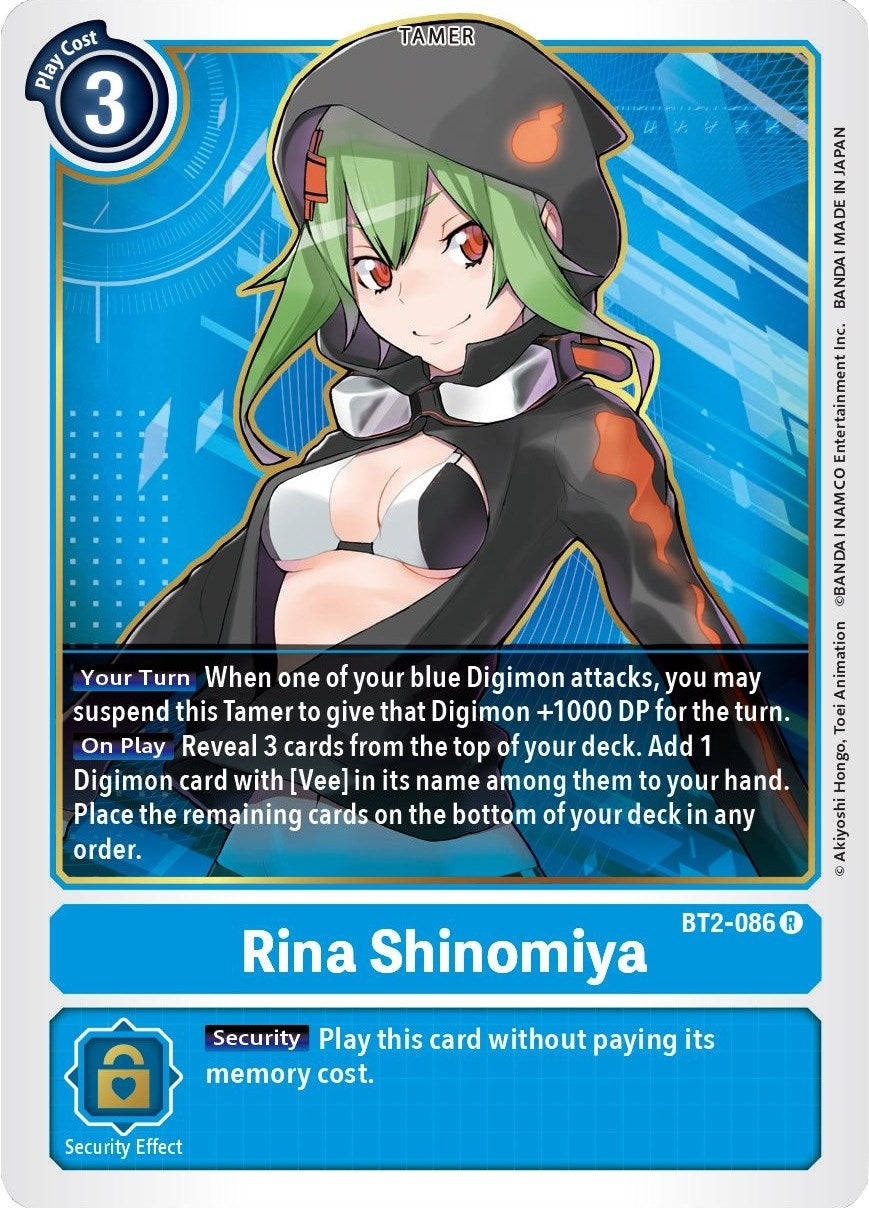 Rina Shinomiya (2086) [BT01-03] - Digimon Card Game Single