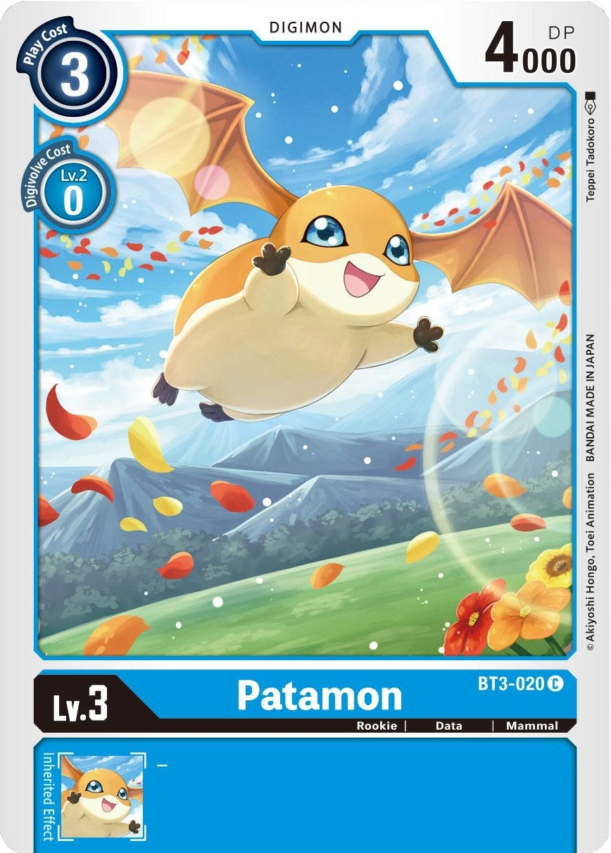 Patamon - BT3-020 (3020) [BT01-03] - Digimon Card Game Single
