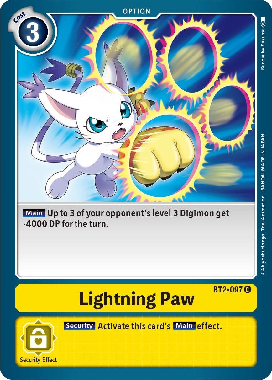 Lightning Paw (2097) [BT01-03] - Digimon Card Game Single