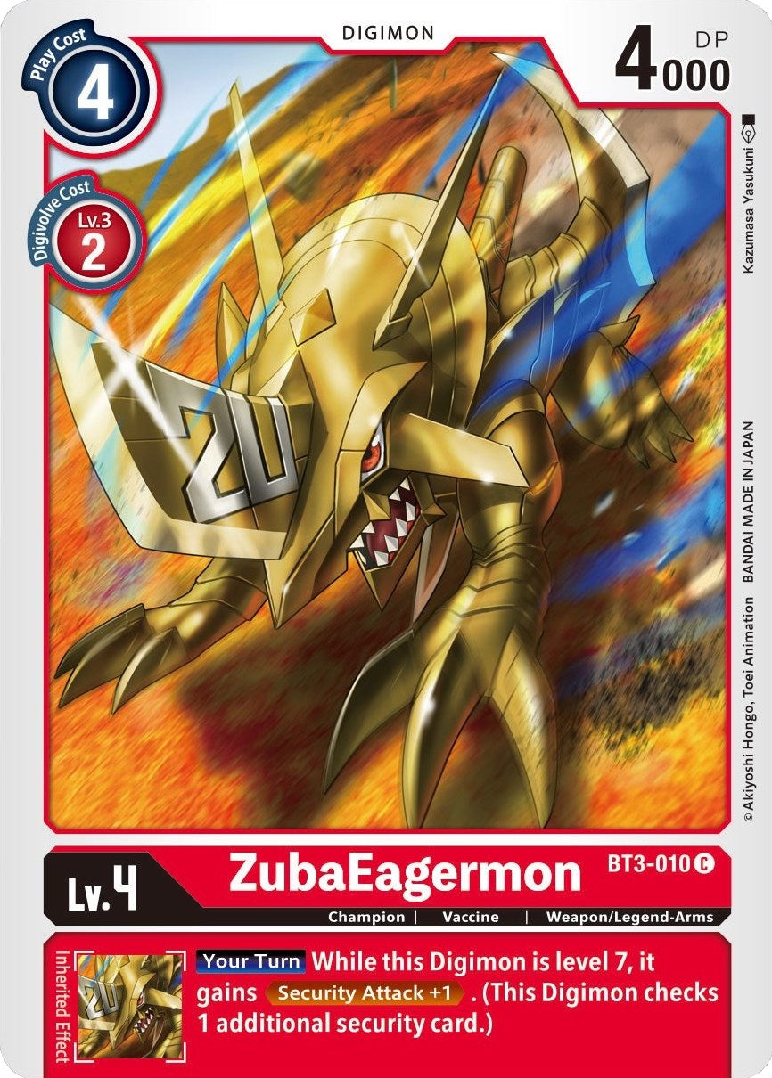ZubaEagermon (3010) [BT01-03] - Digimon Card Game Single