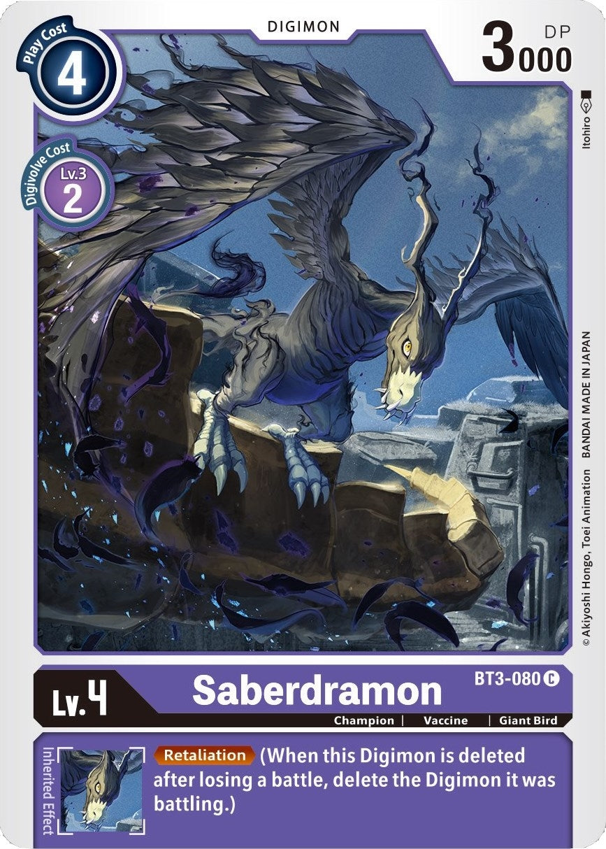 Saberdramon (3080) [BT01-03] - Digimon Card Game Single