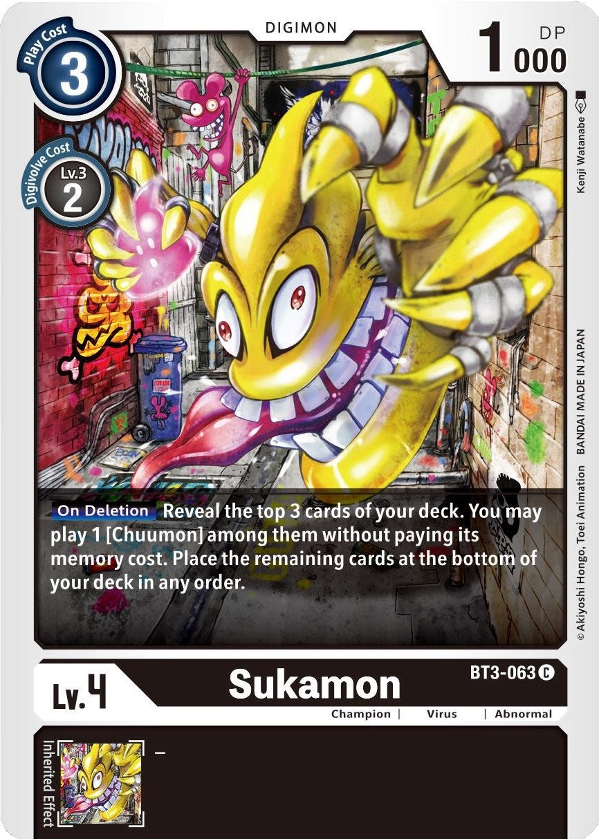 Sukamon (3063) [BT01-03] - Digimon Card Game Single