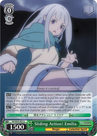 Sliding Action! Emilia (3507) [RZ/SE35] - Weiss Schwarz Single