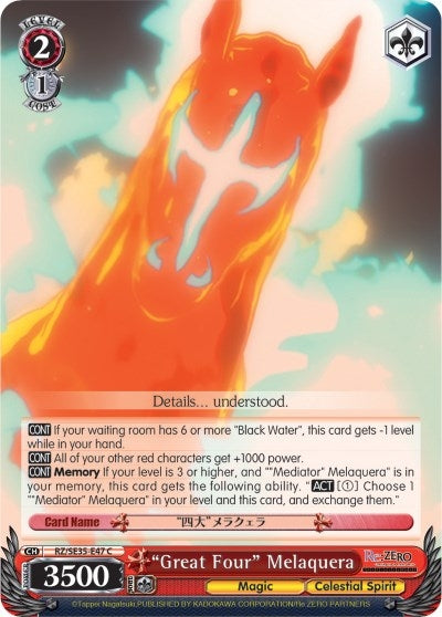’Great Four’ Melaquera (3547) [RZ/SE35] - Weiss Schwarz Single