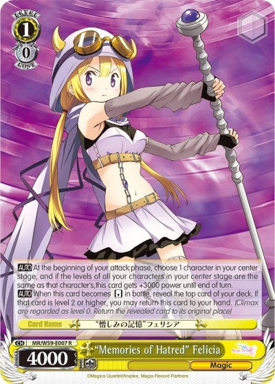 ’Memories of Hatred’ Felicia (59007) [MR/W59] - Weiss Schwarz Single