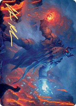 Aegar the Freezing Flame Art Card (Gold-Stamped Signature) (55) [ASKHM] - MTG Single