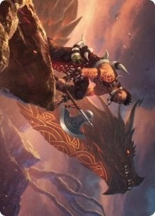 Dragonkin Berserker Art Card (32) [ASKHM] - MTG Single