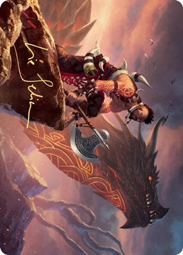Dragonkin Berserker Art Card (Gold-Stamped Signature) (32) [ASKHM] - MTG Single