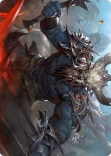 Frenzied Raider Art Card (34) [ASKHM] - MTG Single