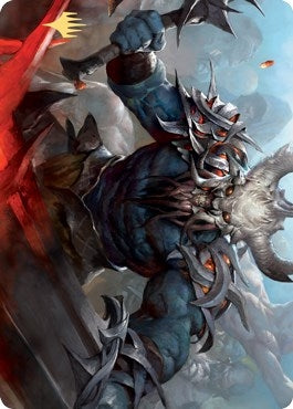 Frenzied Raider Art Card (Gold-Stamped Signature) (34) [ASKHM] - MTG Single