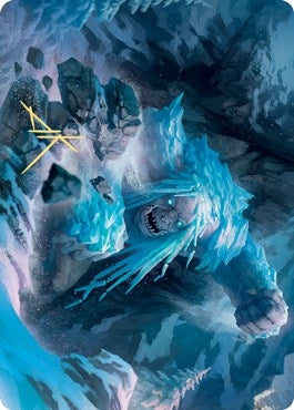 Icehide Troll Art Card (Gold-Stamped Signature) (46) [ASKHM] - MTG Single