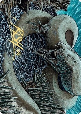 Koma Cosmos Serpent Art Card (80/81) (Gold-Stamped Signature) (80) [ASKHM] - MTG Single