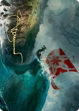 Run Ashore Art Card (Gold-Stamped Signature) (19) [ASKHM] - MTG Single