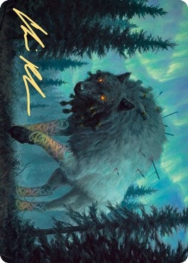 Sarulf Realm Eater Art Card (Gold-Stamped Signature) (65) [ASKHM] - MTG Single