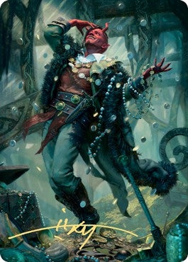 Tibalt Cosmic Impostor Art Card (Gold-Stamped Signature) (67) [ASKHM] - MTG Single