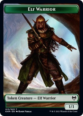 Elf Warrior // Shard Double-sided Token (0) [KHM] - MTG Single
