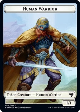 Human Warrior // Bird Double-sided Token (0) [KHM] - MTG Single