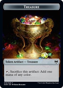 Treasure // Zombie Berserker Double-sided Token (0) [KHM] - MTG Single