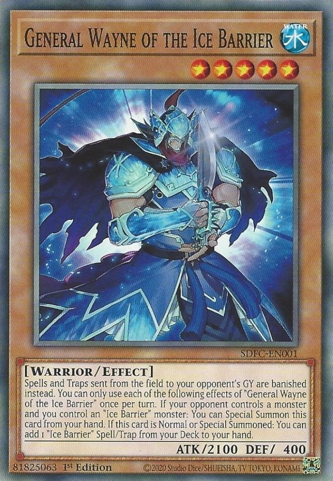 General Wayne of the Ice Barrier (1) (SDFC) - YuGiOh Single