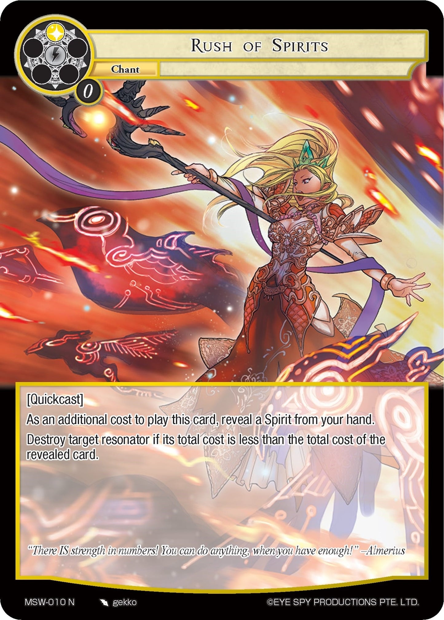Rush of Spirits (10) [MSW] - Force of Will Single