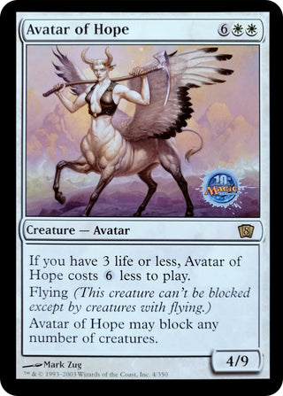 Image for Avatar of Hope (Grand Prix Bangkok 2003) (4) (Oversize Cards) - Magic: The Gathering