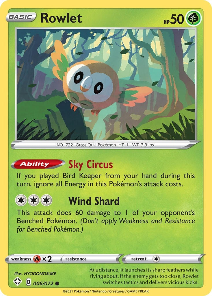 Image for Rowlet (006/072) (Shining Fates) - Pokemon
