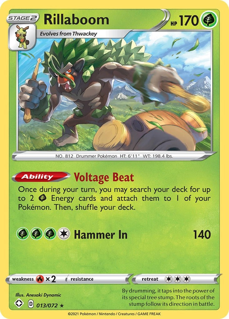 Image for Rillaboom (013/072) (Shining Fates) - Pokemon