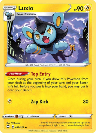 Image for Luxio (032/072) (Shining Fates) - Pokemon