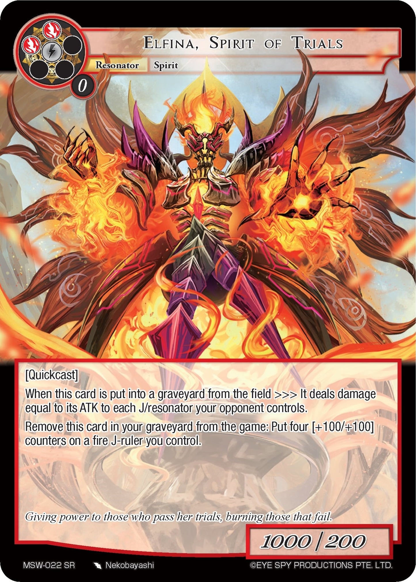 Elfina Spirit of Trials (22) [MSW] - Force of Will Single