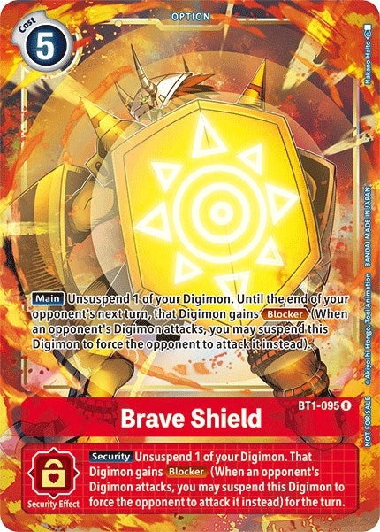 Brave Shield - BT1-095 (Dash Pack Ver. 1.5) (1095) [BT01-03] - Digimon Card Game Single