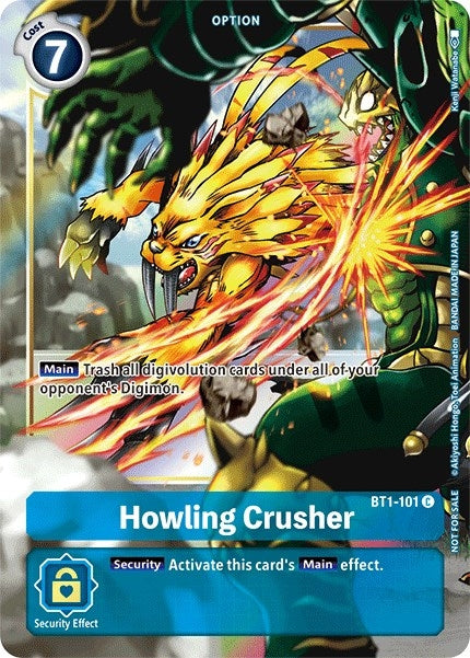 Howling Crusher - BT1-101 (Dash Pack Ver. 1.5) (1101) [BT01-03] - Digimon Card Game Single