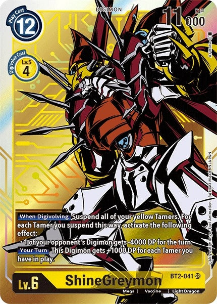 ShineGreymon (Alternate Art) (2041) [BT01-03] - Digimon Card Game Single
