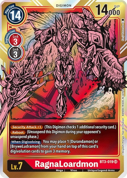 RagnaLoardmon (Alternate Art) (3019) [BT01-03] - Digimon Card Game Single