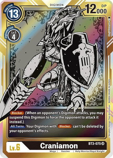 Craniamon (Alternate Art) (3075) [BT01-03] - Digimon Card Game Single