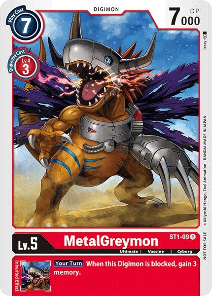 MetalGreymon - ST1-09 (Tamer Battle Pack 1) (109) [ST-1] - Digimon Card Game Single